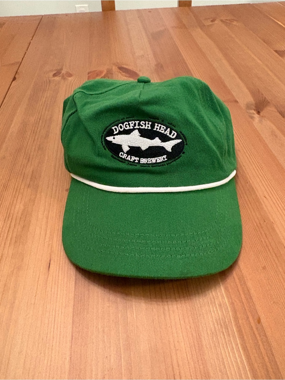 Dogfish Head Brewery Trucker Hat Green Rope Hat Mesh Snapback Shark Beer Patch